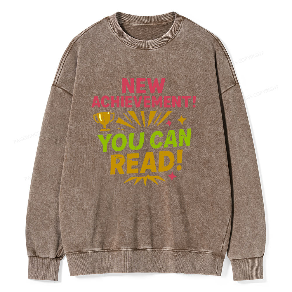 Pagewings New Achievement Unisex Washed Sweatshirt
