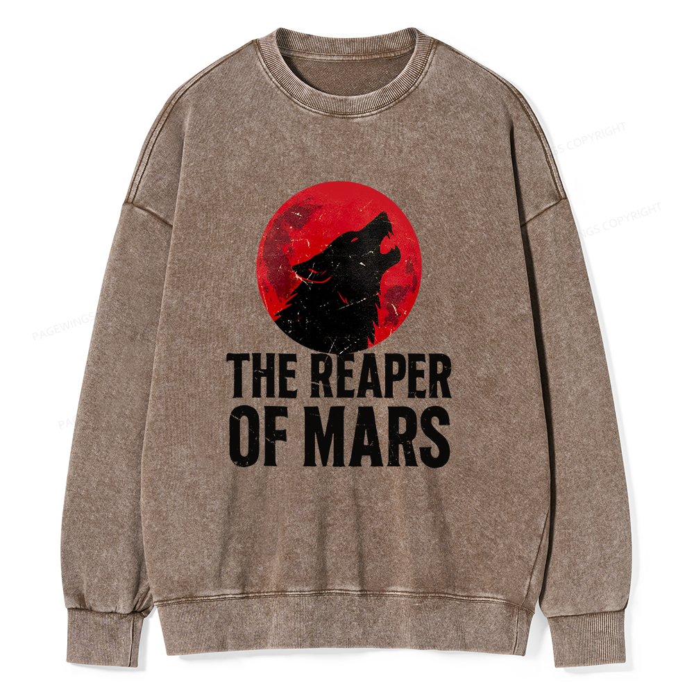 Pagewings The Reaper of Mars Unisex Washed Sweatshirt
