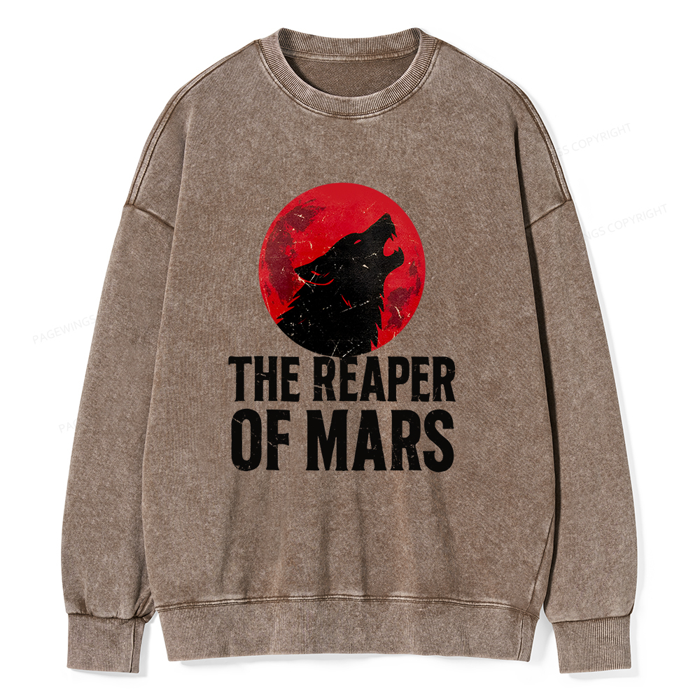 Pagewings The Reaper of Mars Unisex Washed Sweatshirt