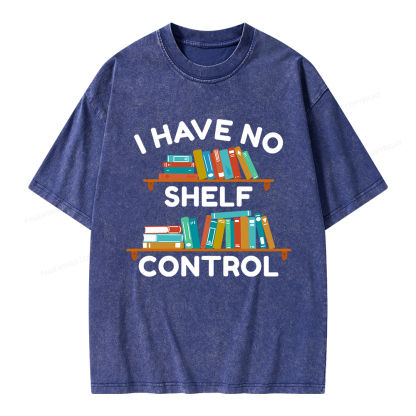 Pagewings I Have No Shelf Control Unisex Washed T-shirt