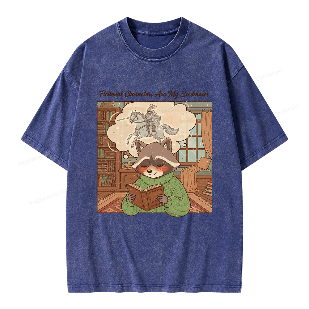 Pagewings Fictional Characters Are My Soulmates Unisex Washed T-shirt