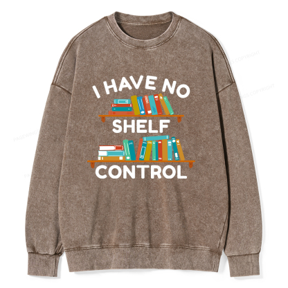 Pagewings I Have No Shelf Control Unisex Washed Sweatshirt