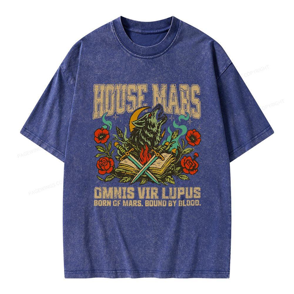 Pagewings House Mars Unisex Washed T-shirt