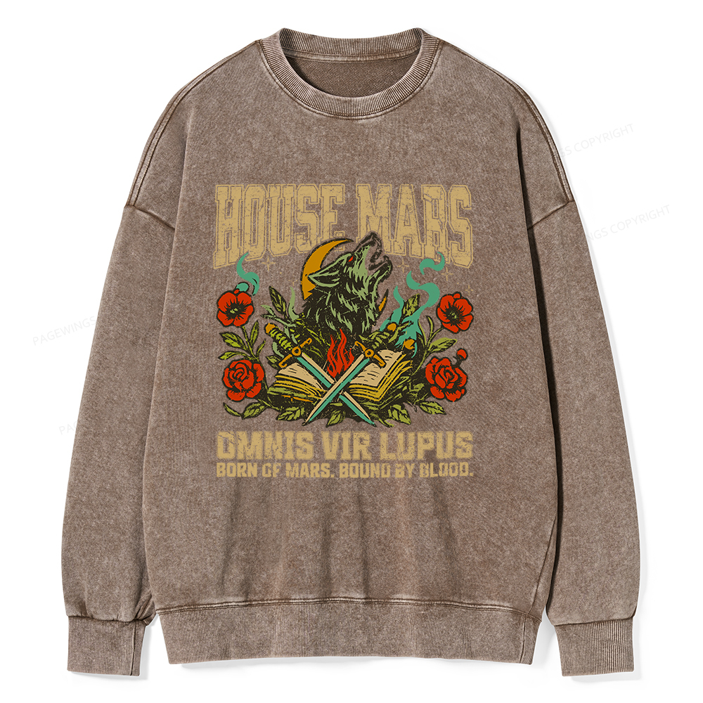 Pagewings House Mars Unisex Washed Sweatshirt