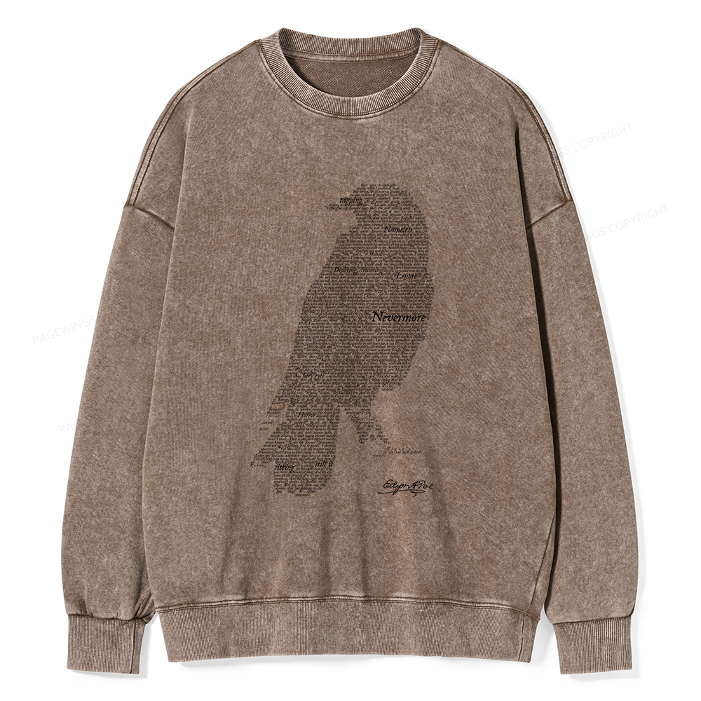 Pagewings The Raven Unisex Washed Sweatshirt
