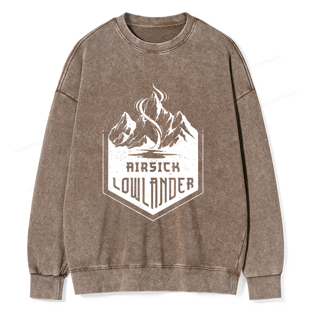Pagewings Airsick Lowlander Unisex Washed Sweatshirt