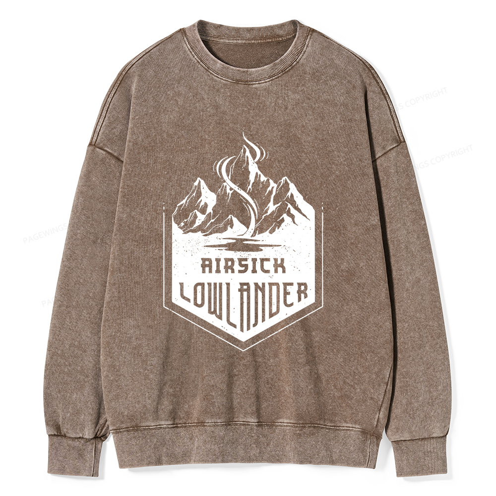 Pagewings Airsick Lowlander Unisex Washed Sweatshirt