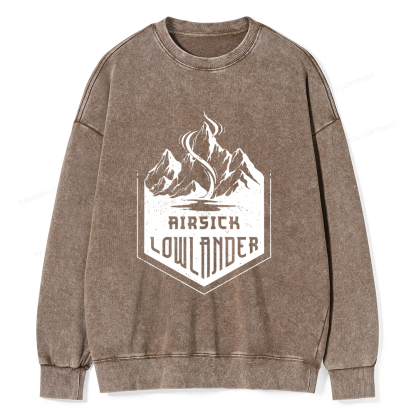 Pagewings Airsick Lowlander Unisex Washed Sweatshirt