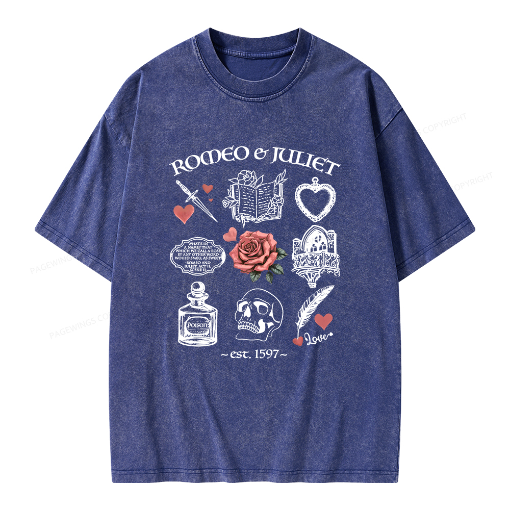 Pagewings Romeo and Juliet Unisex Washed T-shirt