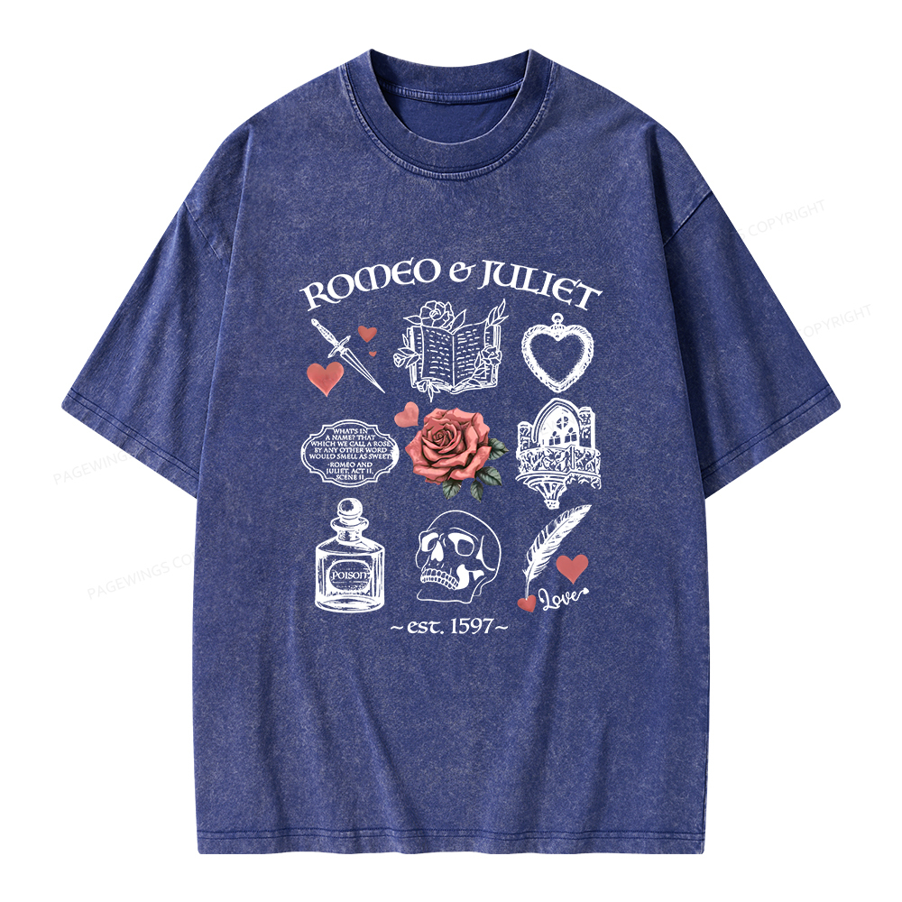 Pagewings Romeo and Juliet Unisex Washed T-shirt
