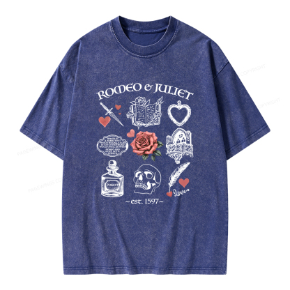 Pagewings Romeo and Juliet Unisex Washed T-shirt