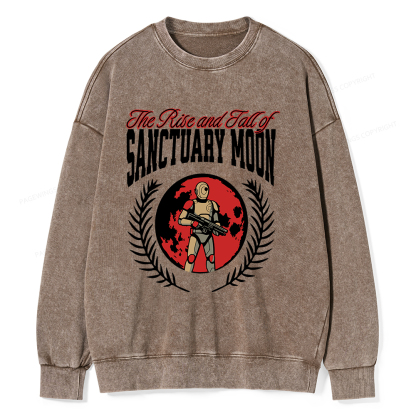 Pagewings The Rise and Fall of Sanctuary Moon Unisex Washed Sweatshirt