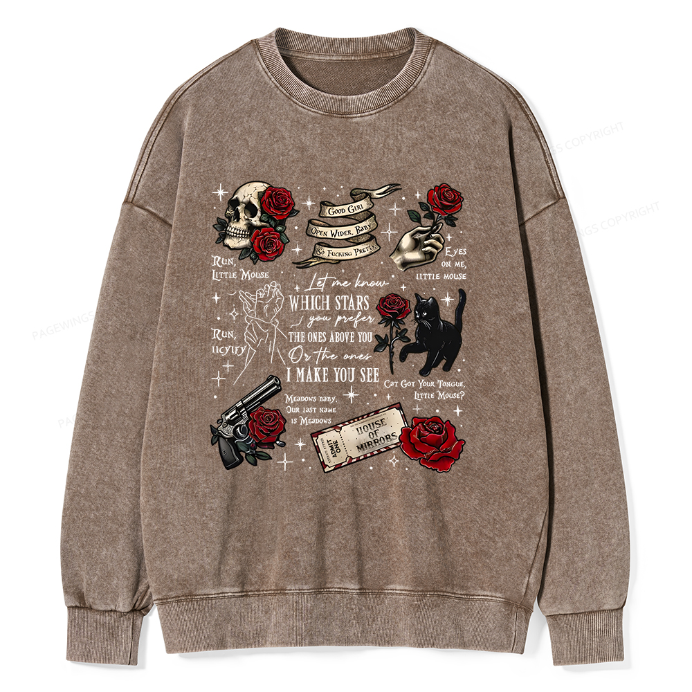 Pagewings Run Little Mouse Unisex Washed Sweatshirt