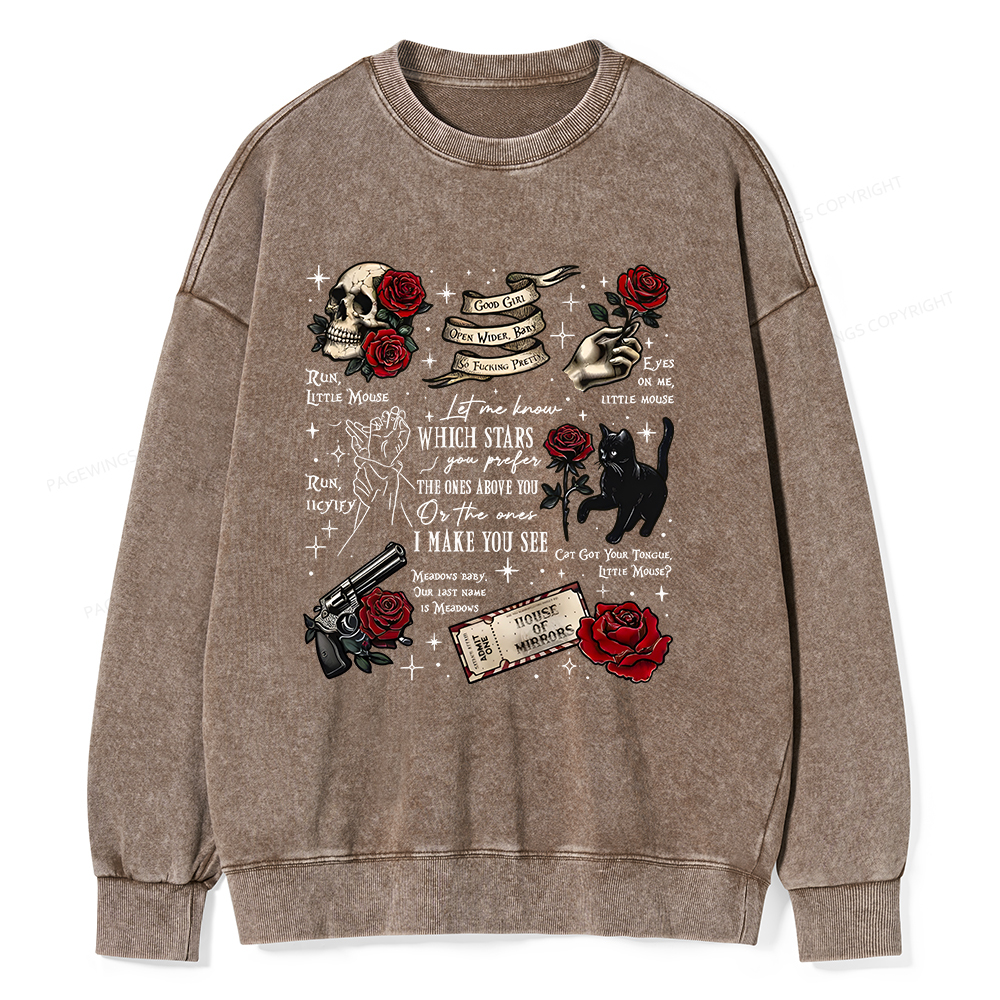 Pagewings Run Little Mouse Unisex Washed Sweatshirt