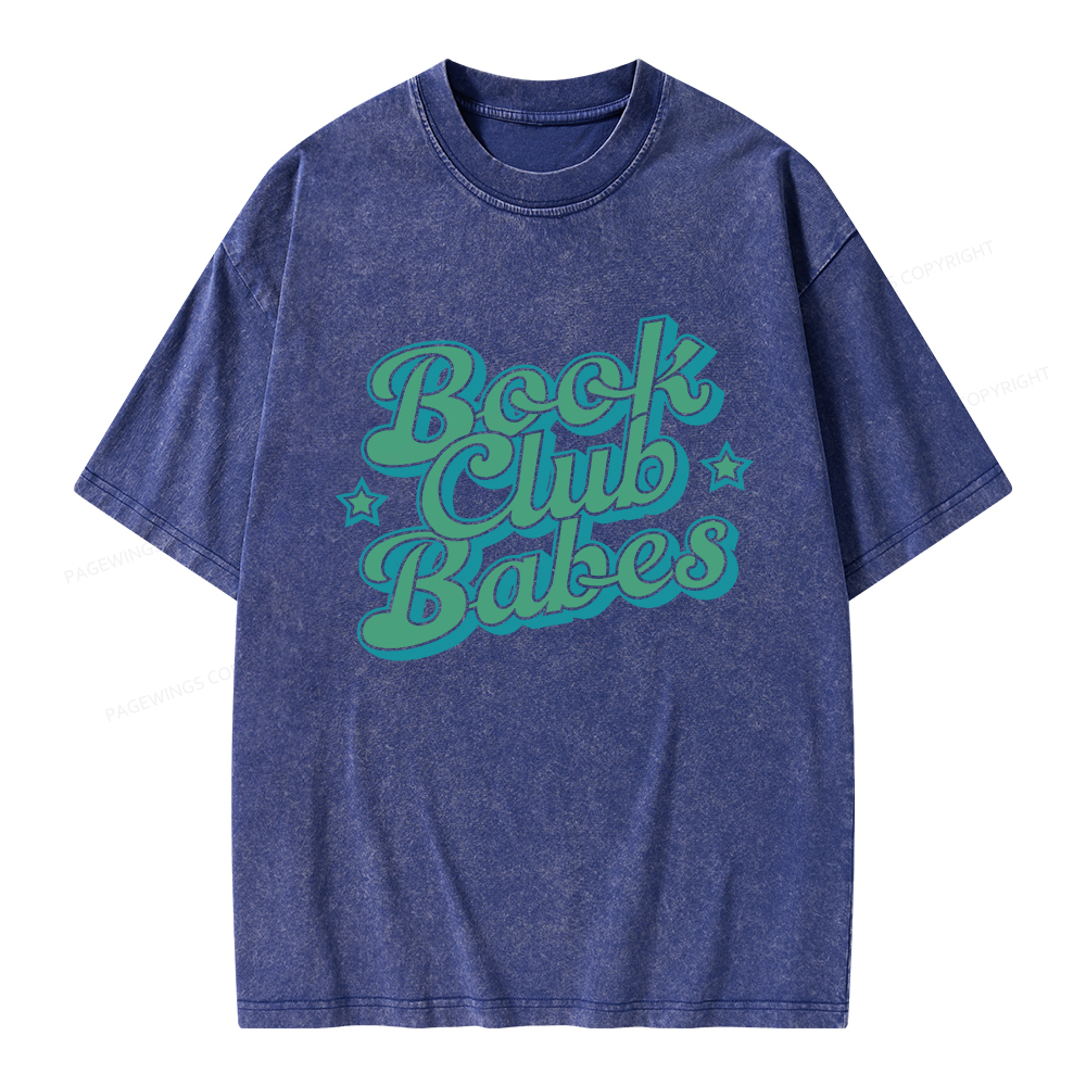 Pagewings Book Club Babes Unisex Washed T-shirt