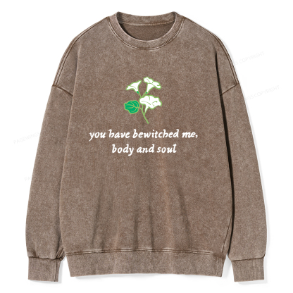 Pagewings You Have Bewitched Me Unisex Washed Sweatshirt