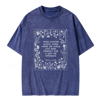 Pagewings Personalized Quote Unisex Washed T-shirt