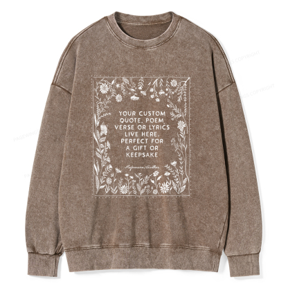Pagewings Personalized  Quote Unisex Washed Sweatshirt