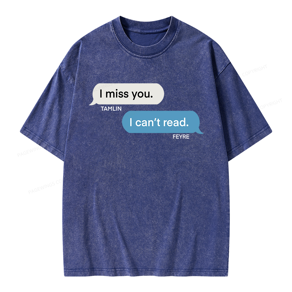 Pagewings  Fantasy I Can’t Read Unisex Washed T-shirt