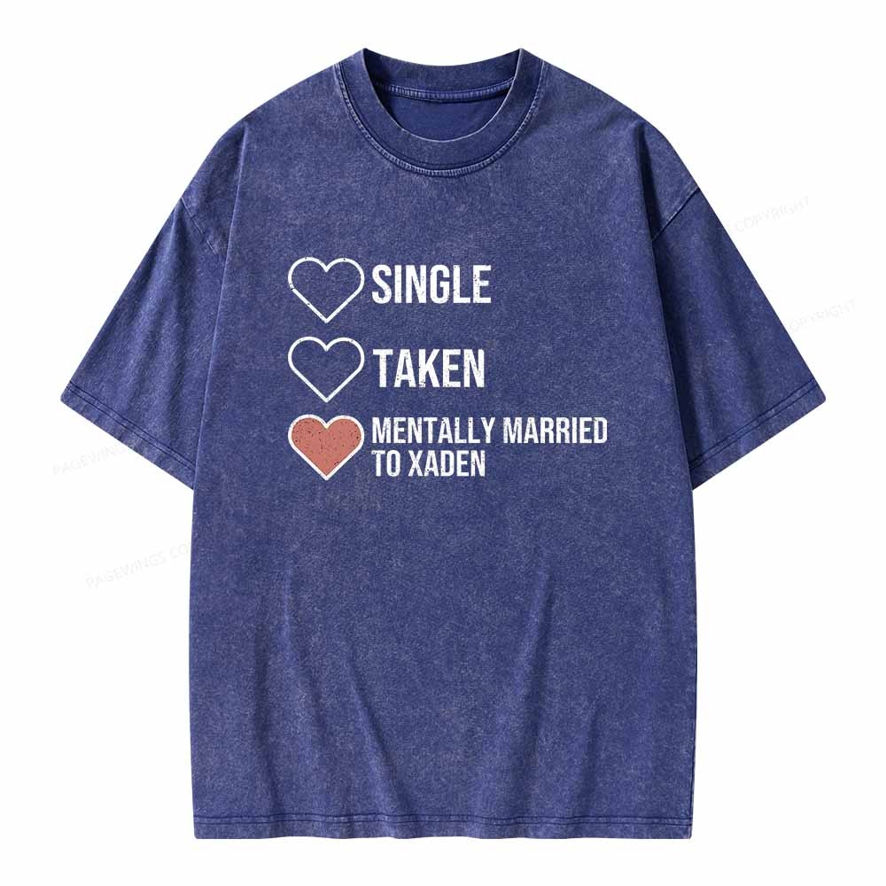 Pagewings Mentally Married To Xaden  Unisex Washed T-shirt