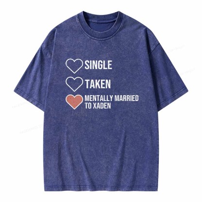 Pagewings Mentally Married To Xaden  Unisex Washed T-shirt