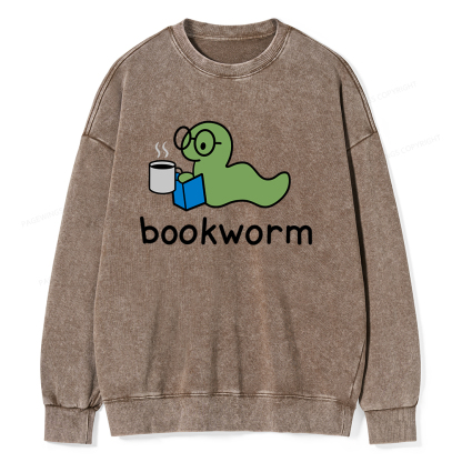 Pagewings Bookworm Unisex Washed Sweatshirt
