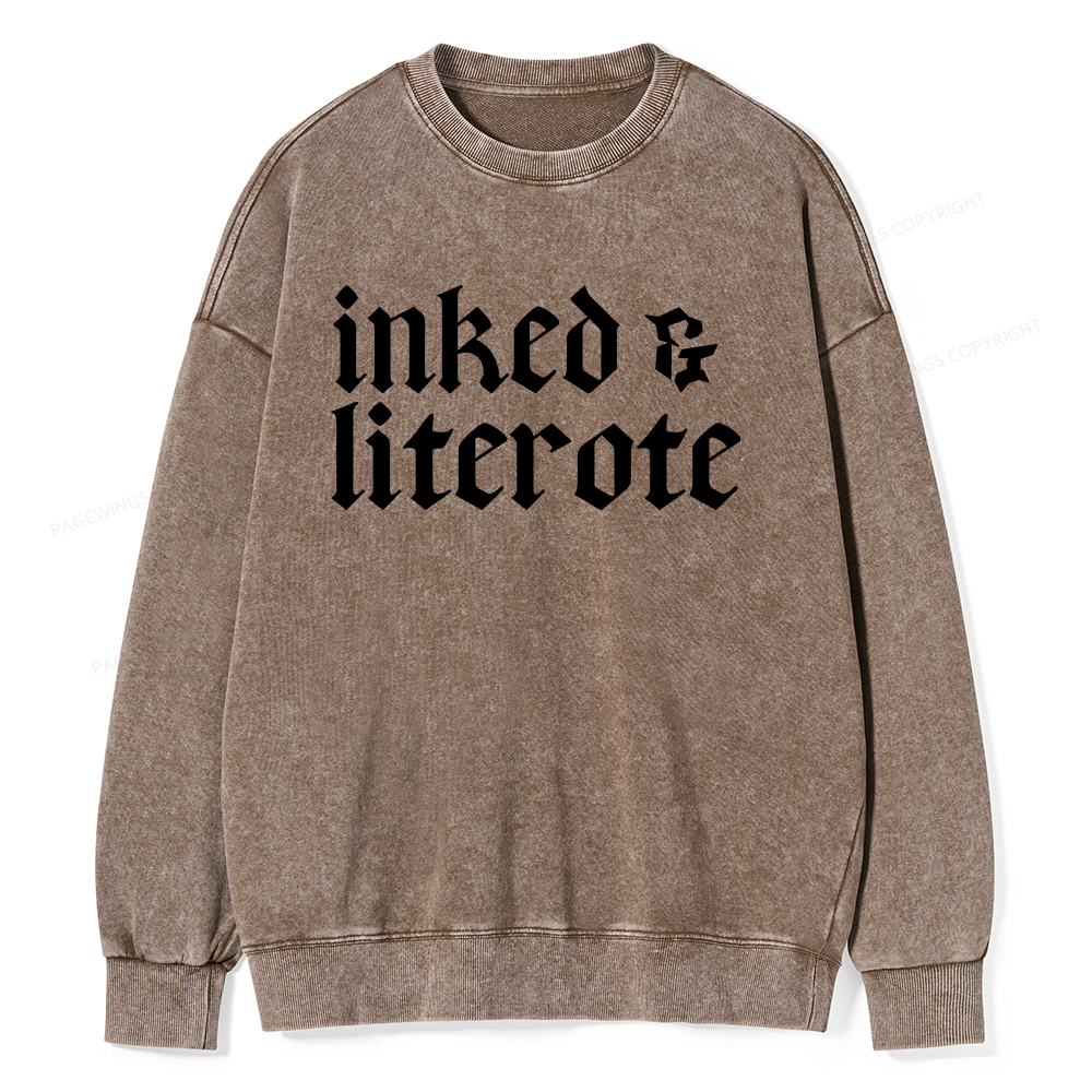 Pagewings Inked Literate Unisex Washed Sweatshirt