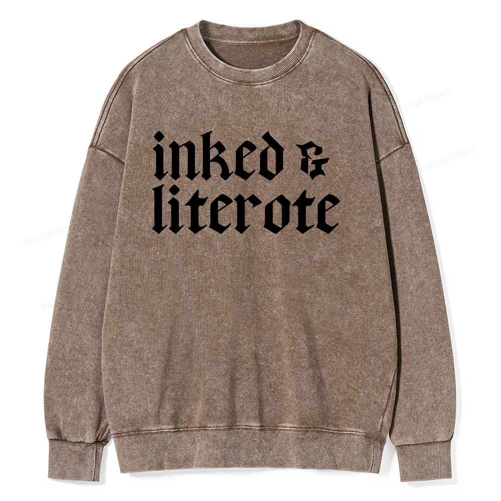 Pagewings Inked Literate Unisex Washed Sweatshirt