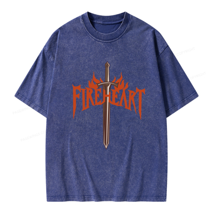 Pagewings Fireheart Unisex Washed T-shirt