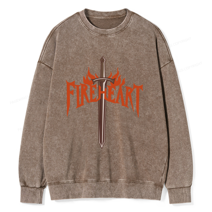 Pagewings Fireheart Unisex Washed Sweatshirt