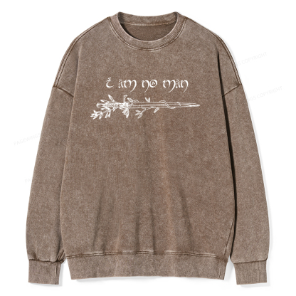 Pagewings I Am No Man Unisex Washed Sweatshirt