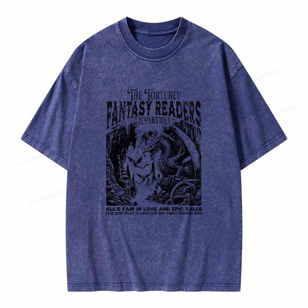 Pagewings Fantasy Reader Shirt Unisex Washed T-shirt