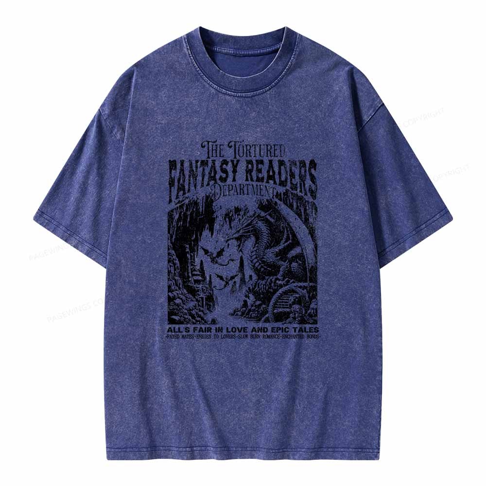 Pagewings Fantasy Reader Shirt Unisex Washed T-shirt