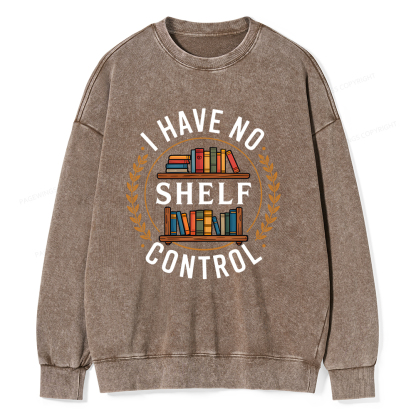 Pagewings I Have No Shelf Control Unisex Washed Sweatshirt