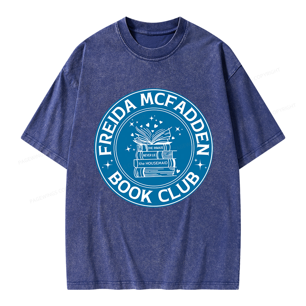 Pagewings Freida McFadden Book Club Unisex Washed T-shirt