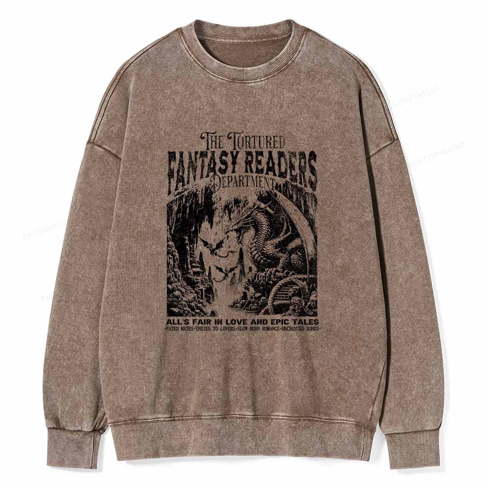 Pagewings Fantasy Reader Shirt Unisex Washed Sweatshirt