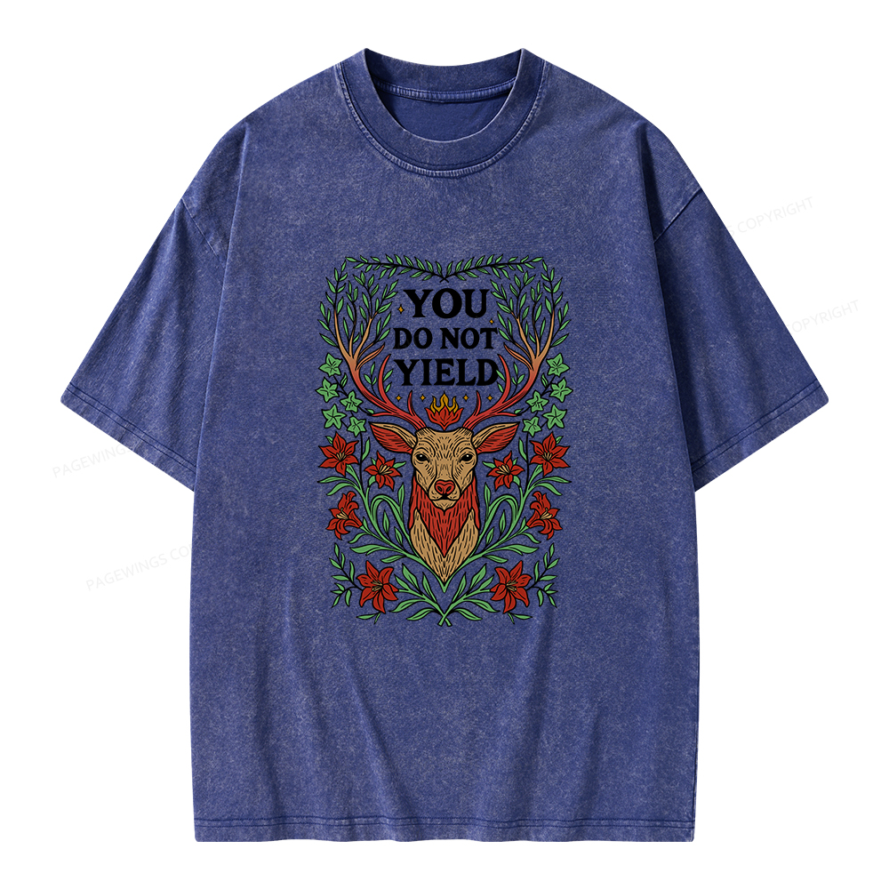 Pagewings You Do Not Yield Unisex Washed T-shirt