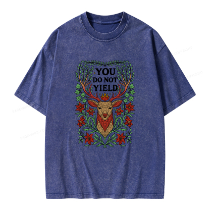Pagewings You Do Not Yield Unisex Washed T-shirt