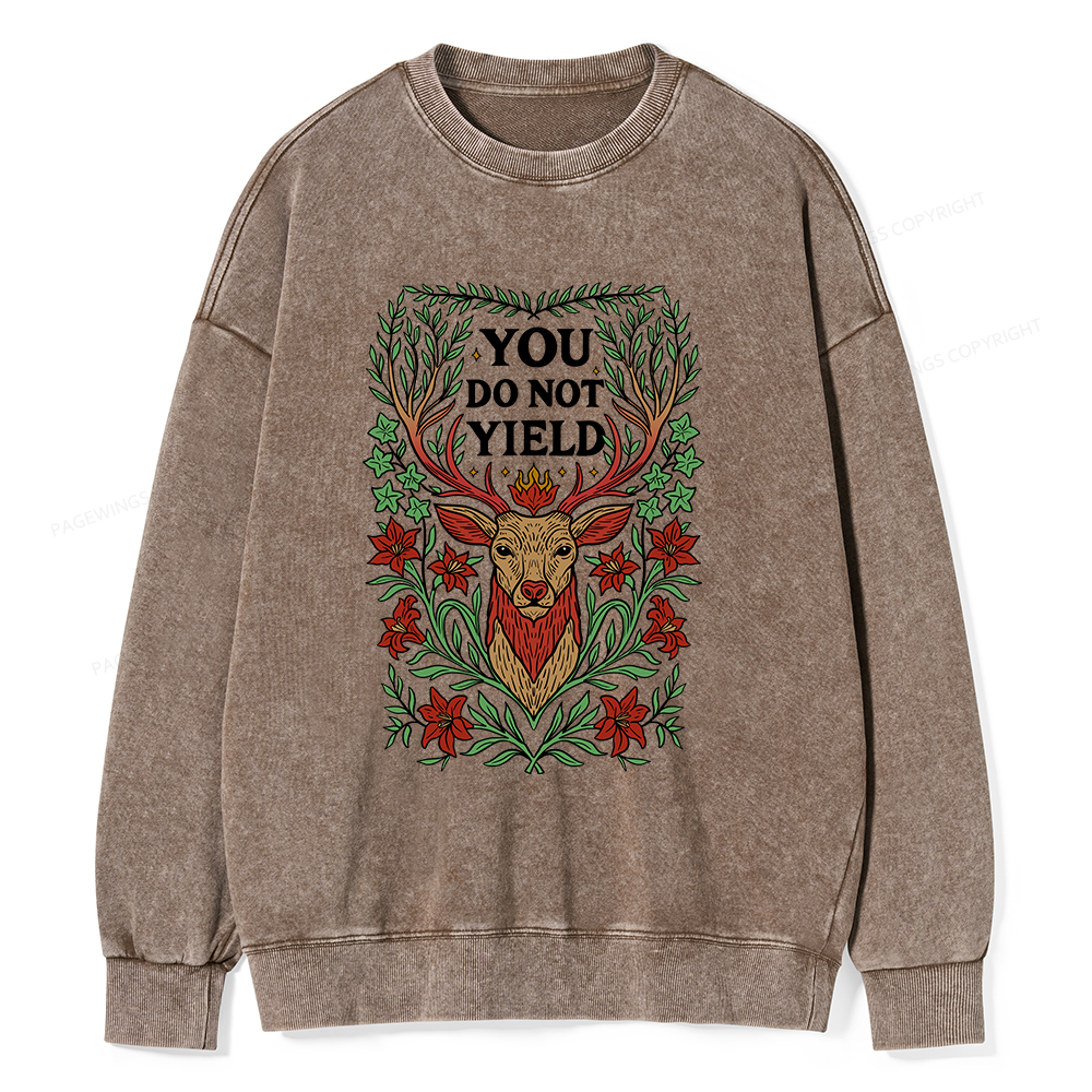 Pagewings You Do Not Yield Unisex Washed Sweatshirt