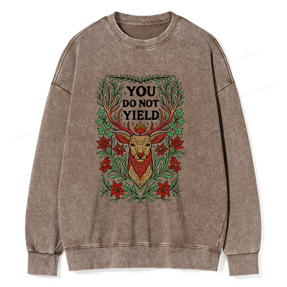 Pagewings You Do Not Yield Unisex Washed Sweatshirt