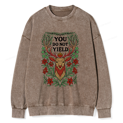 Pagewings You Do Not Yield Unisex Washed Sweatshirt