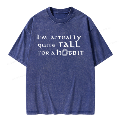 Pagewings I'm Actually Quite Tall Unisex Washed T-shirt
