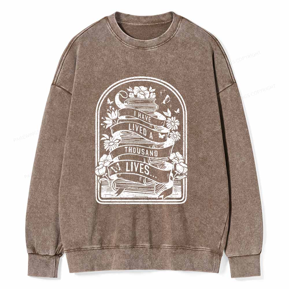 Pagewings Literature Shirt for Bibliophiles Unisex Washed Sweatshirt