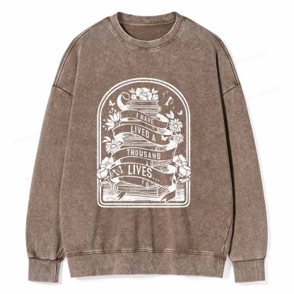 Pagewings Literature Shirt for Bibliophiles Unisex Washed Sweatshirt