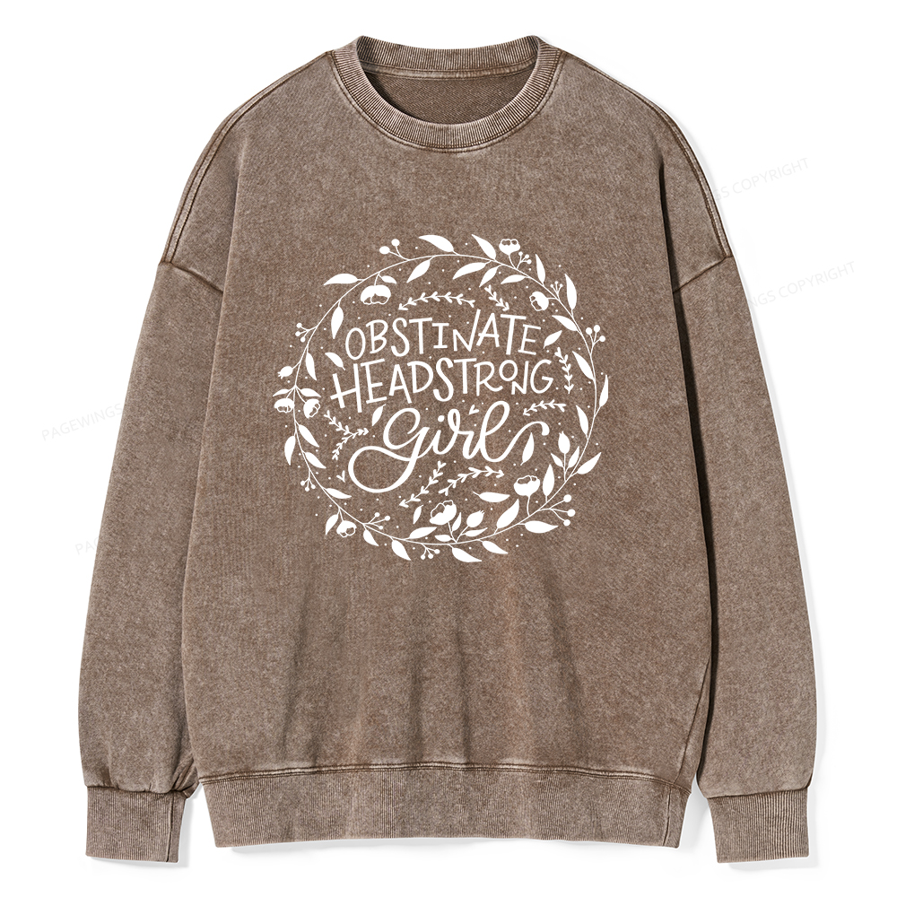 Pagewings Obstinate Unisex Washed Sweatshirt