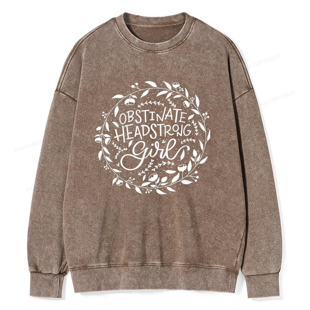 Pagewings Obstinate Unisex Washed Sweatshirt