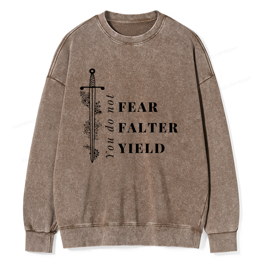 Pagewings You Do Not Yield Unisex Washed Sweatshirt