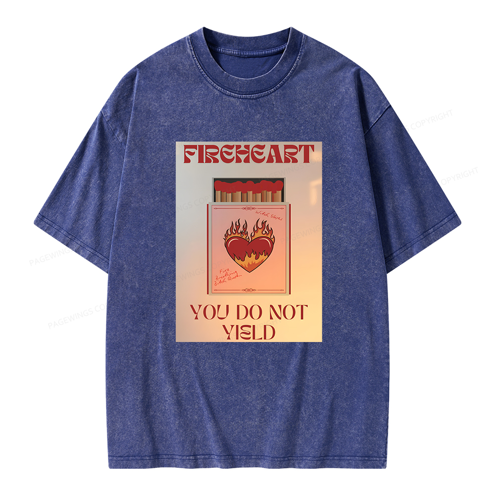Pagewings Fireheart Unisex Washed T-shirt