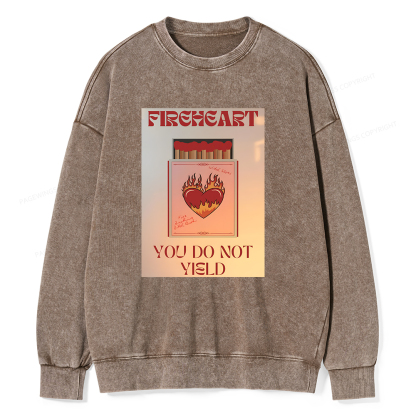 Pagewings Fireheart Unisex Washed Sweatshirt