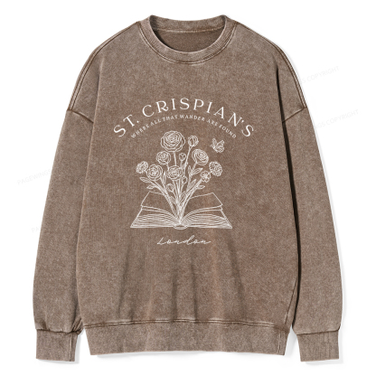 Pagewings Where Things Wander To Be Found Unisex Washed Sweatshirt